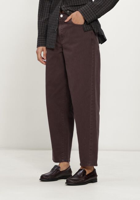 OBJECT Barrel jeans OBJMIU ZOE MW BARREL ANK TWILL JEANS DIV en marron - large