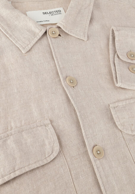 Beige SELECTED MEN Casual overhemd SLHMADS-LINEN OVERSHIRT LS NOOS Beige SELECTED MEN Casual overhemd SLHMADS-LINEN OVERSHIRT LS NOOS - large