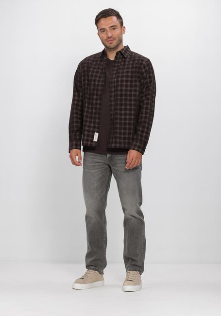 BUTCHER OF BLUE Chemise d&eacute;contract&eacute; JUDD CORD SMALL CHECK SHIRT en marron - large