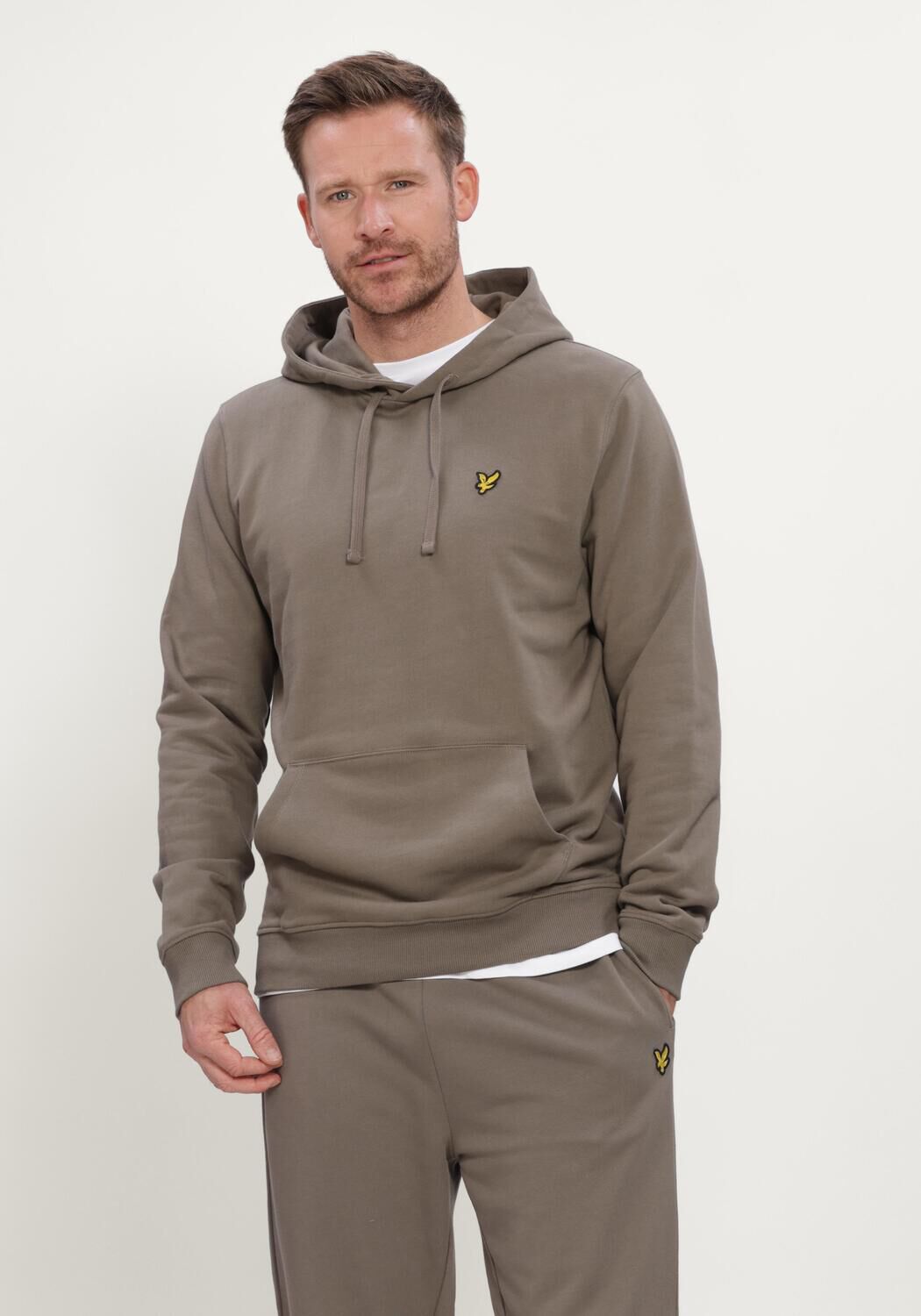 LYLE & SCOTT Chandail PULLOVER HOODIE en taupe - large
