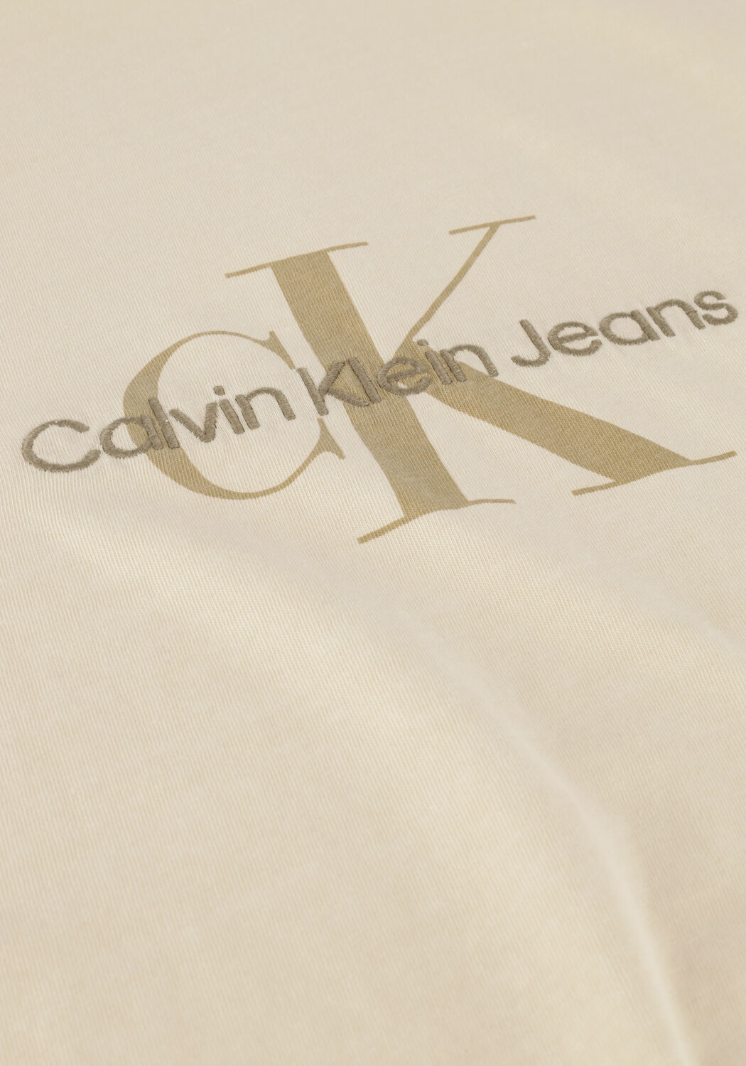 Beige CALVIN KLEIN T-shirt MONOLOGO MINERAL DYE TEE - large