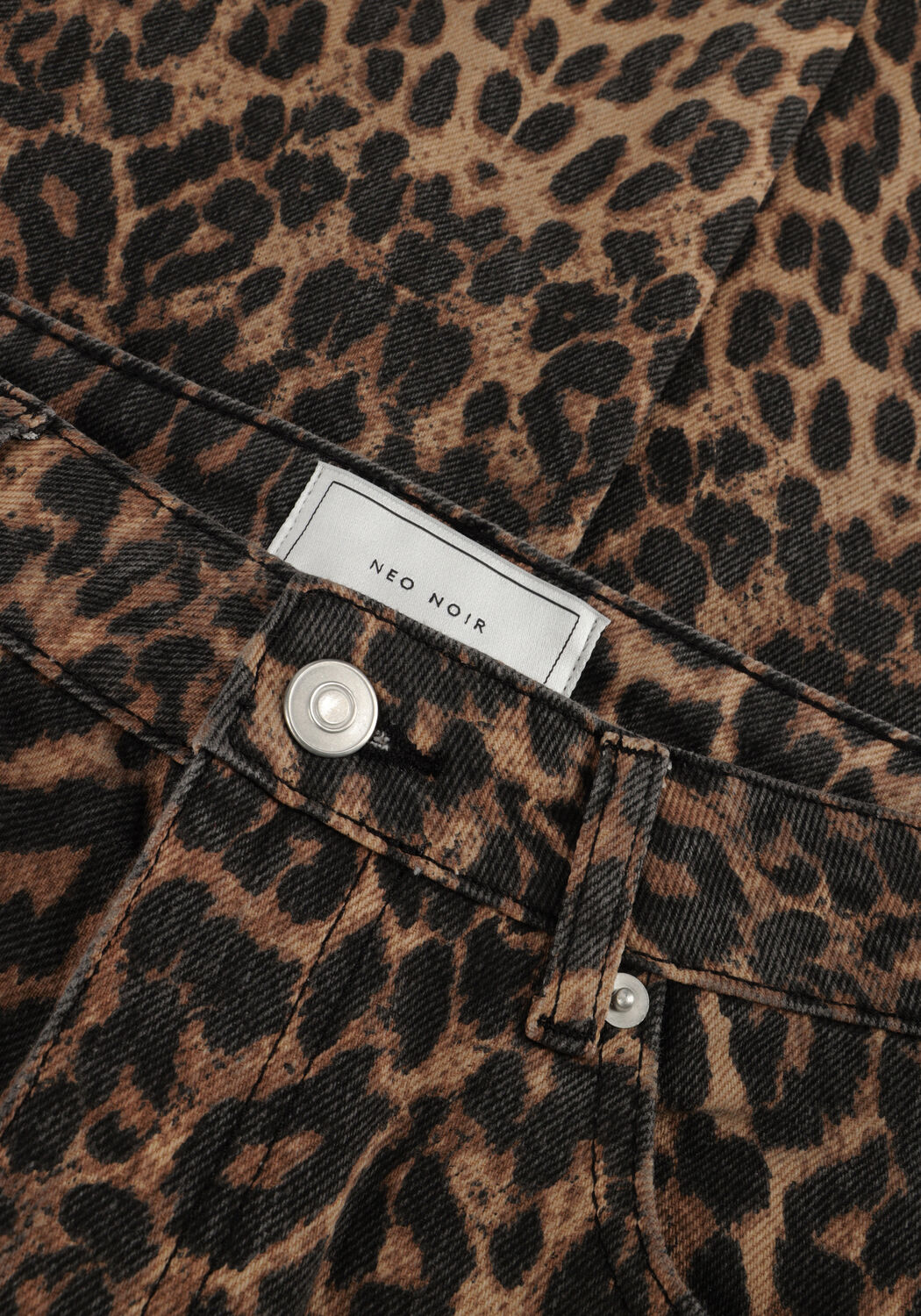 NEO NOIR Pantalons longs SIMONA LEOPARD PANTS en marron - large