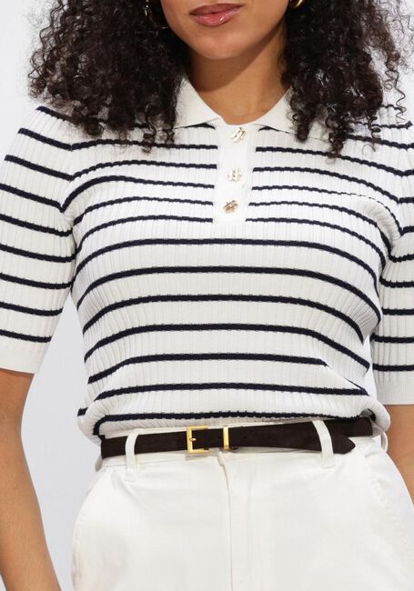 AAIKO Haut JULIA STRIPE VIS 302 Blanc - large