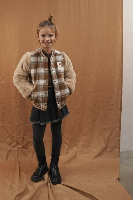 LIKE FLO Mini-jupe DENIM SKORT WITH PLEADS en noir - large