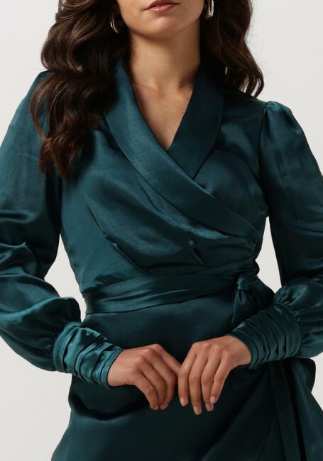 Blauwe NOTRE-V Midi jurk NV-DORISSA SATIN DRESS - large