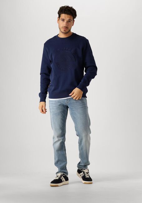 PME LEGEND Pull CREWNECK PIQUE DOUBLE FACE SWEAT Bleu foncé - large
