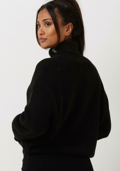 Zwarte CALVIN KLEIN Coltrui CK CHUNKY ROLL NECK - large