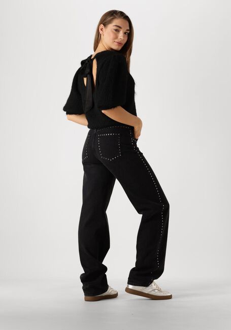 CO'COUTURE Pull CORALIE BOW RIB KNIT en noir - large