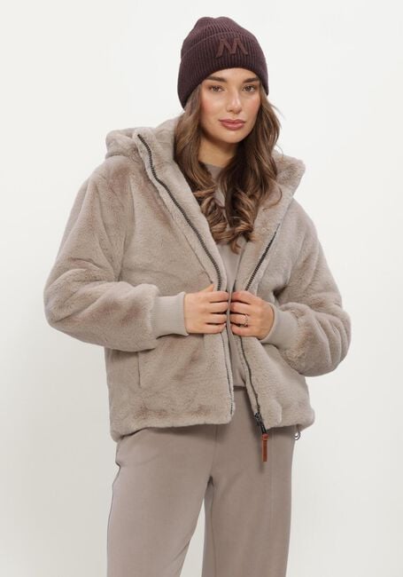 MOSCOW Manteau en fausse fourrure 08-08-EVELYN-4 en taupe - large