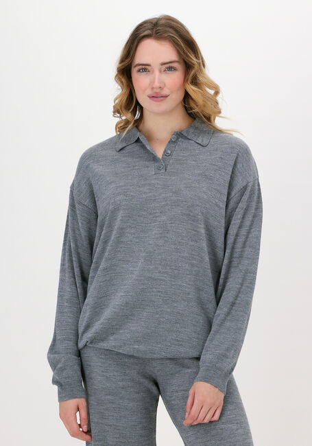 NA-KD Polo OVERSIZED POLO NECK SWEATER Gris clair - large