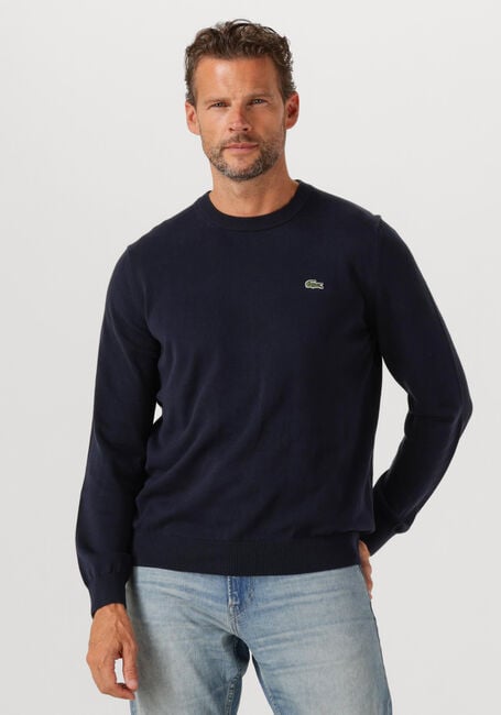 LACOSTE Pull REGULAR FIT CREW NECK SWEATER Bleu foncé - large