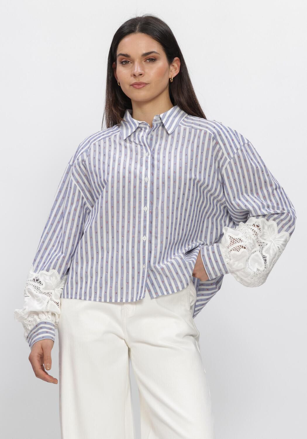 BEAUMONT AMAL BLOUSE Blouses en bleu - large