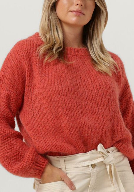 SUMMUM Pull OVERSIZED CHUNKY SWEATER MOHAIR BLEND KNIT en rouge - large