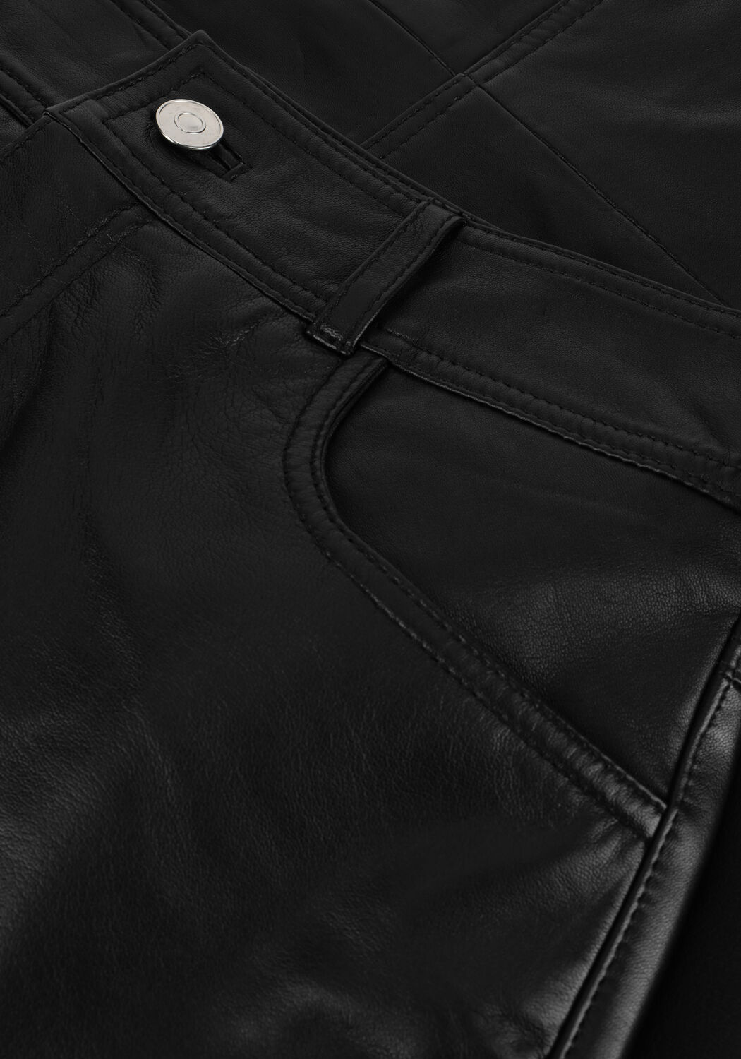 Zwarte Y.A.S. Maxirok YASMINA HW LEATHER LONG SKIRT - large