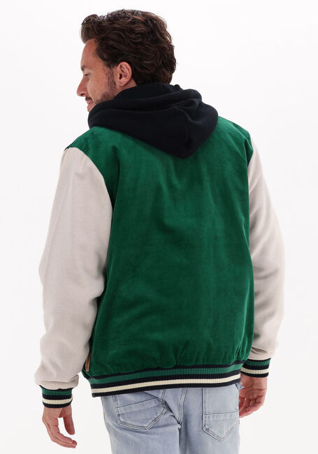 SCOTCH & SODA Jack CORDUROY COLLEGE JACKET WITH WOOL-BLEND SLEEVES en vert - large