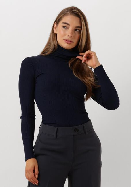 ROSEMUNDE Col roulé SILK T-SHIRT W/ ROLLER NECK Bleu foncé - large