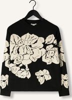 OBJECT Pull OBJRAY LO L/S KNIT PULLOVER AOP en noir OBJECT Pull OBJRAY LO L/S KNIT PULLOVER AOP en noir - medium