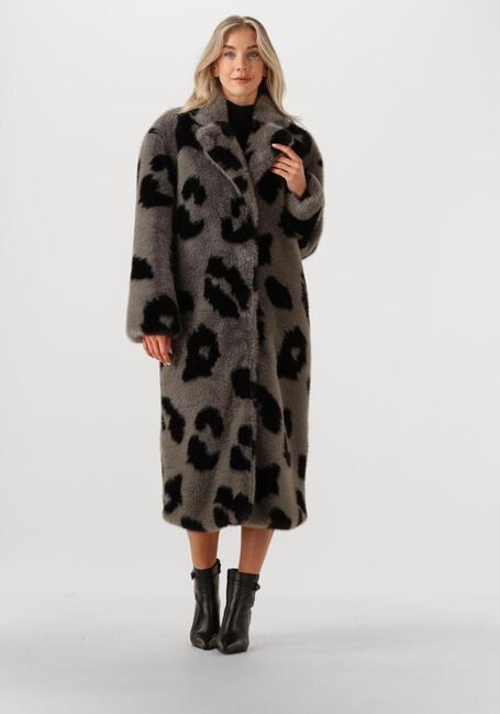SILVIAN HEACH Manteau en fausse fourrure LONG FURR COAT LEMOS en gris - large