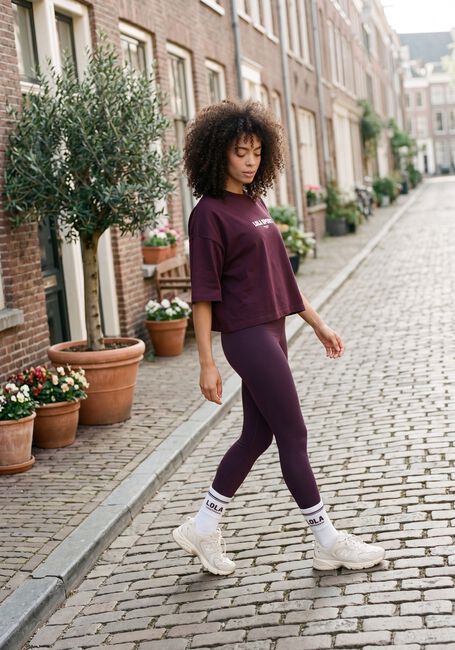 THE LOLA CLUB Haut STELLA SS TEE Bordeaux - large