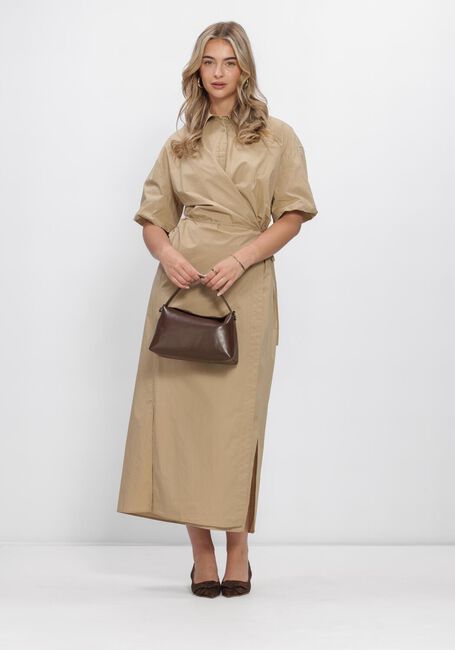 SECOND FEMALE Robe midi RHYE DRESS en marron - large