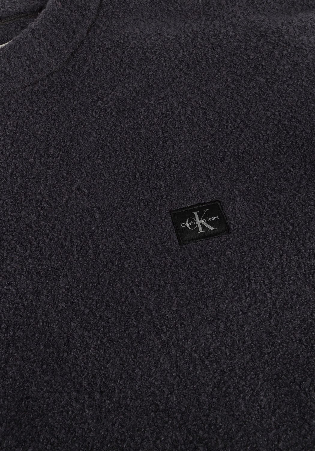 Zwarte CALVIN KLEIN Trui BOUCLE BOXY SWEATER - large
