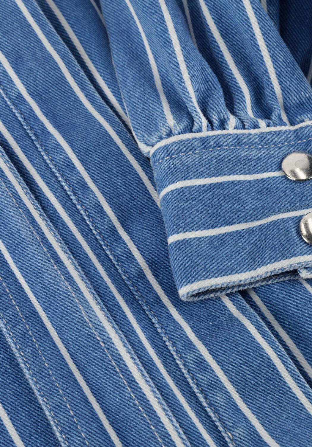 POM AMSTERDAM BLOUSE DENIM STRIPES BLUE Blouses en bleu - large