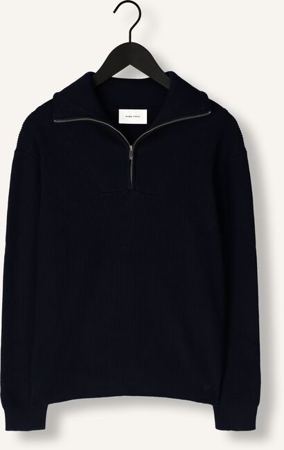 Donkerblauwe PURE PATH Trui LOOSE FIT KNITWEAR HALFZIP818 Donkerblauwe PURE PATH Trui LOOSE FIT KNITWEAR HALFZIP818 - large