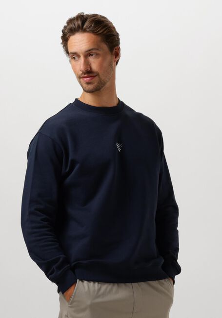 Donkerblauwe PURE PATH Sweater LOOSE FIT SWEATERS CREWNECK305 - large
