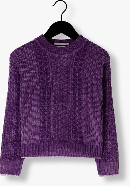 SCOTCH & SODA Pull CHENILLE CABLE KNIT PULLOVER en violet - large
