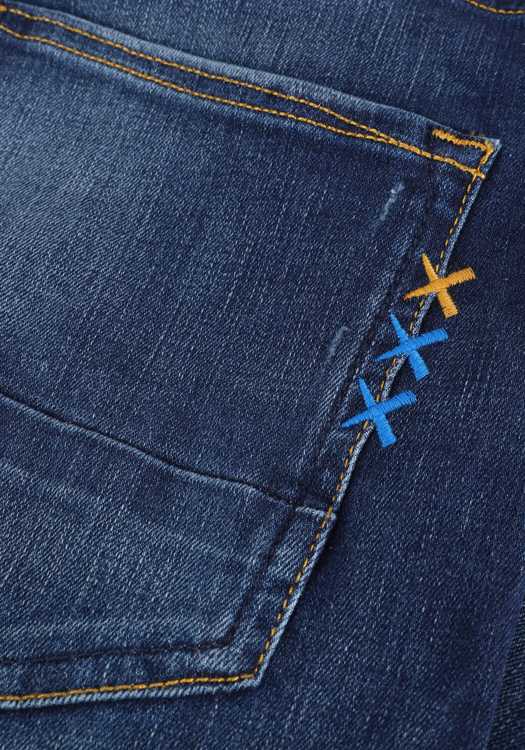 Donkerblauwe SCOTCH & SODA Slim fit jeans SKIM PLUS - large