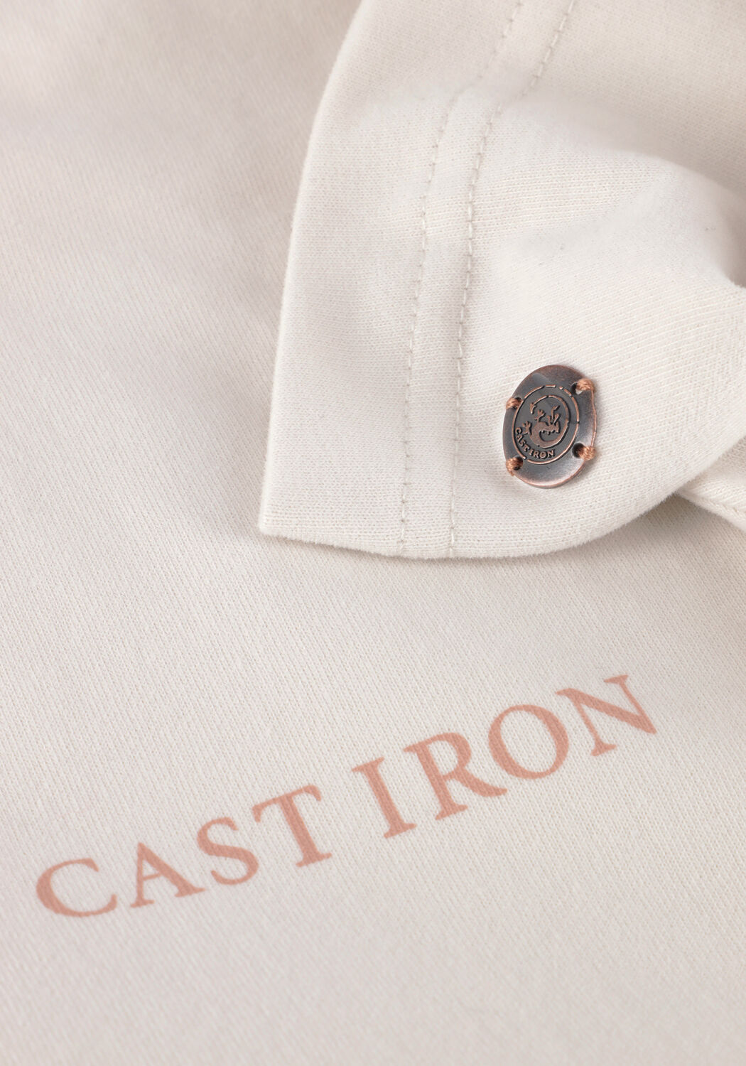 CAST IRON T-shirt RELAXED FIT PEACHED JERSEY en beige - large