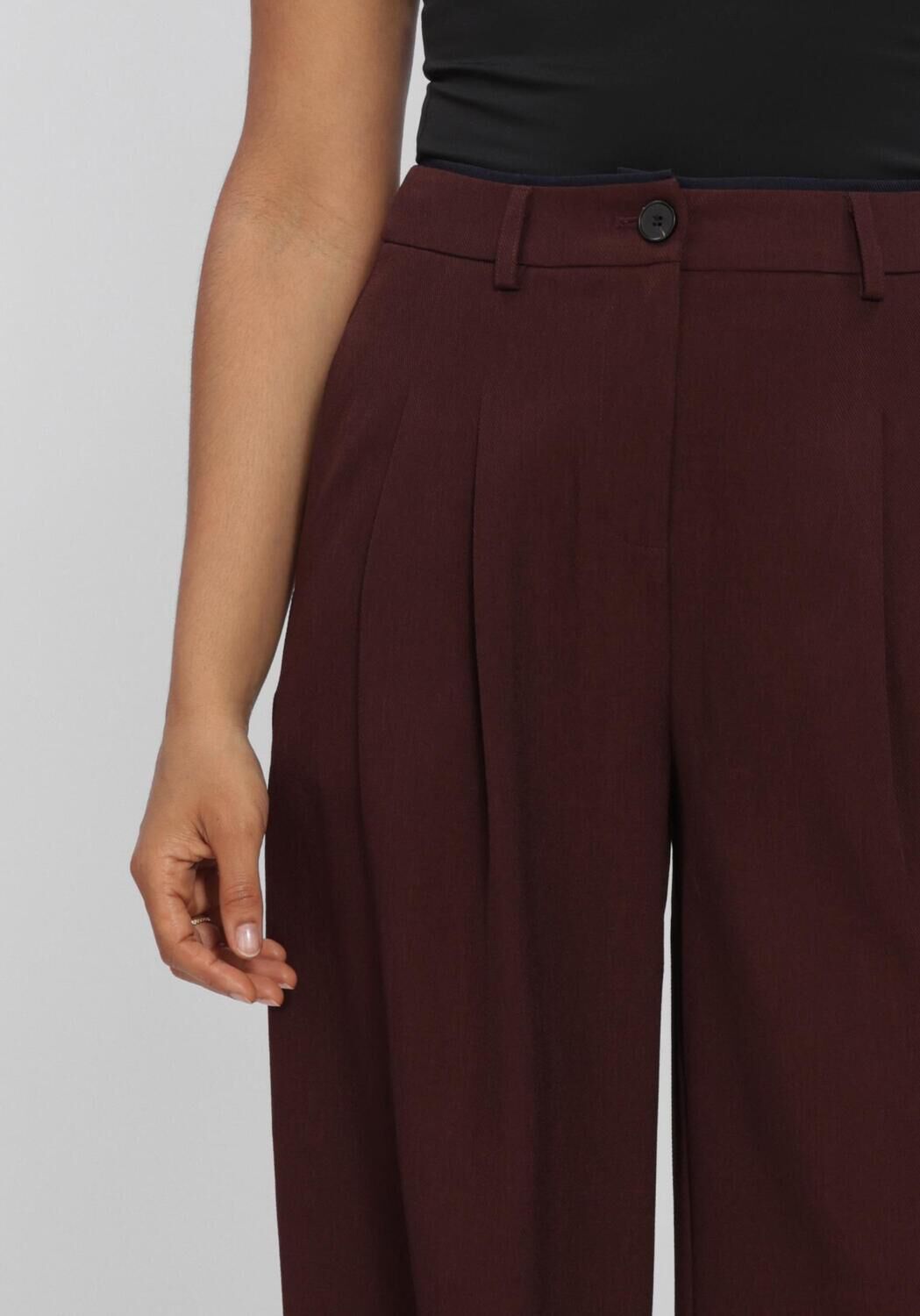 Bordeaux AIMEE THE LABEL Broeken/jumpsuits LUXW6 TROUSER - large