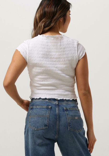 Witte TOMMY JEANS Top TJW SLIM SMOCK TEE - large