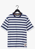 SCOTCH & SODA T-shirt STRUCTURE STRIPED CREWNECK JERSEY T-SHIRT IN ORGANIC COTTON Bleu/blanc rayé