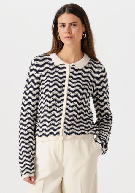 Blauwe FABIENNE CHAPOT Vest CARO CROCHET CARDIGAN LONG SLEEVE - large