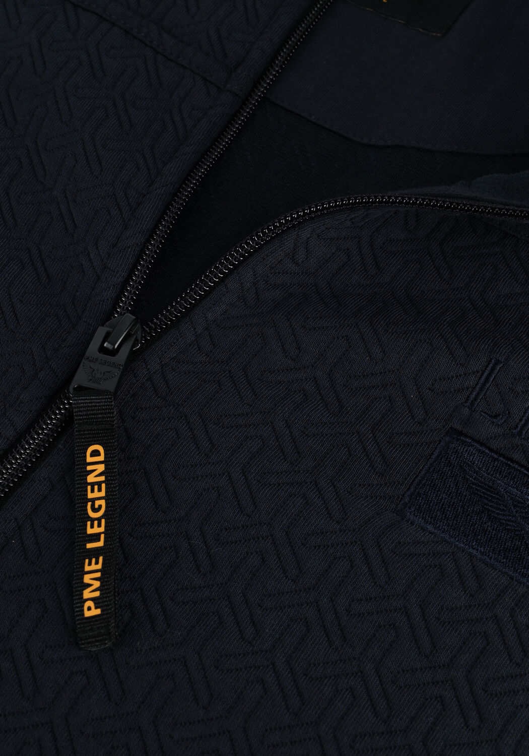 Blauwe PME LEGEND Vest ZIP JACKET JACQUARD INTERLOCK SWEAT - large