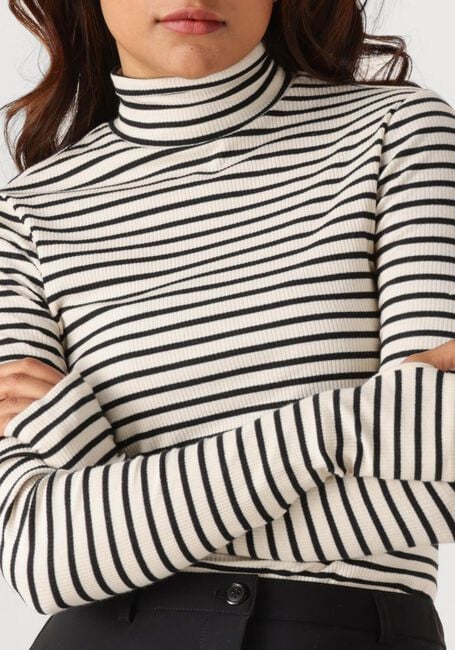 Creme PENN & INK Trui LONGSLEEVE STRIPE - large