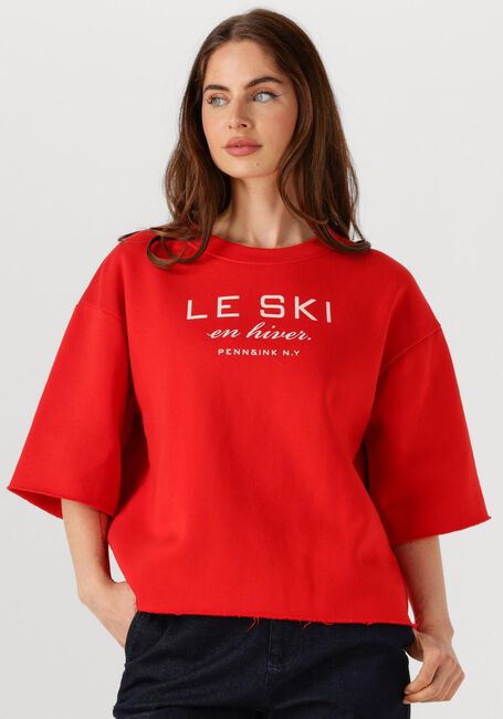 PENN & INK T-shirt SWEATER W25F1702 en rouge - large
