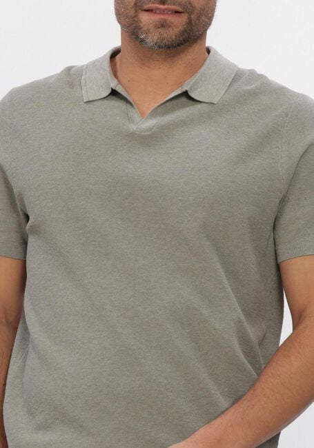 PROFUOMO Polo POLO OPEN COLLAR LUXURY BASIC en vert - large