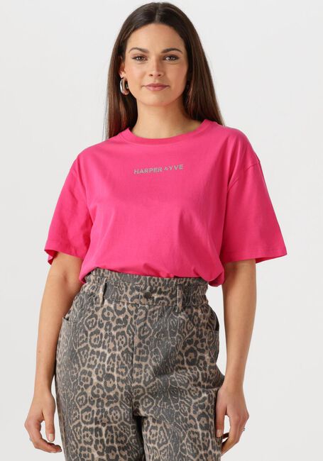 HARPER & YVE T-shirt RHINESTONE-SS en rose - large