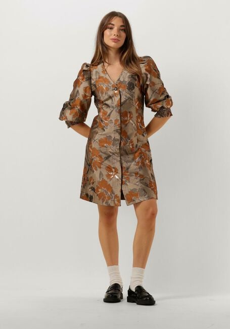 Gouden BRUUNS BAZAAR Mini jurk WHIRLING AMARU DRESS - large