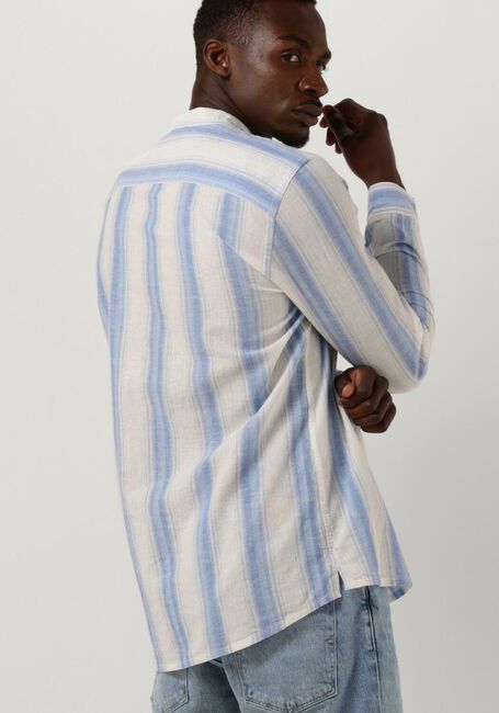 SCOTCH & SODA Chemise d&eacute;contract&eacute; COTTON LINEN BLEND KAFTAN IN CHECKS AND STRIPES en blanc - large