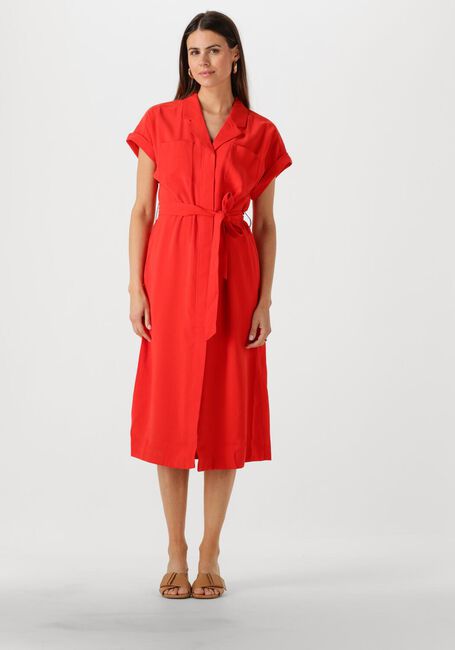 Rode MSCH COPENHAGEN Midi jurk MSCHIMILA SELIA SS DRESS - large