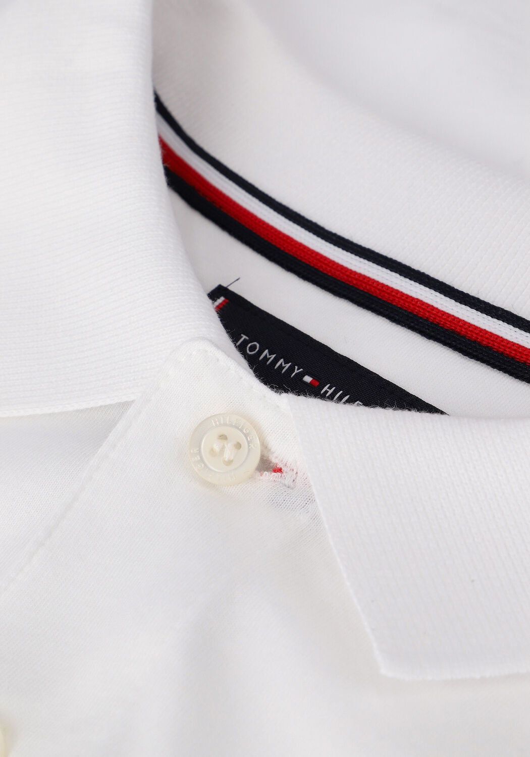 TOMMY HILFIGER Polo CLEAN JERSEY SLIM POLO en blanc - large