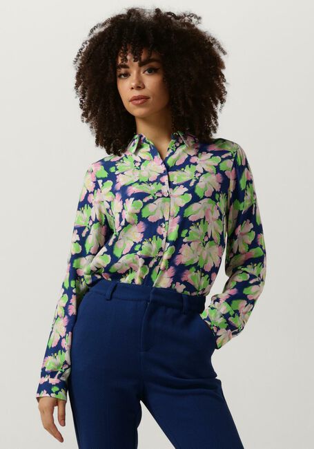 Blauwe POM AMSTERDAM  MILA LILIES BLUE BLOUSE - large