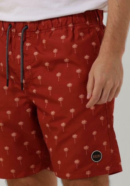 SHIWI Shorts de bain MEN SWIMSHORT SCRATCHED SHIWI PALM en rouge - large