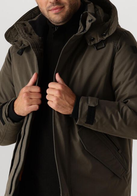 Groene PME LEGEND Jassen SEMI LONG JACKET TUPULAR SOAPY PEACH - large