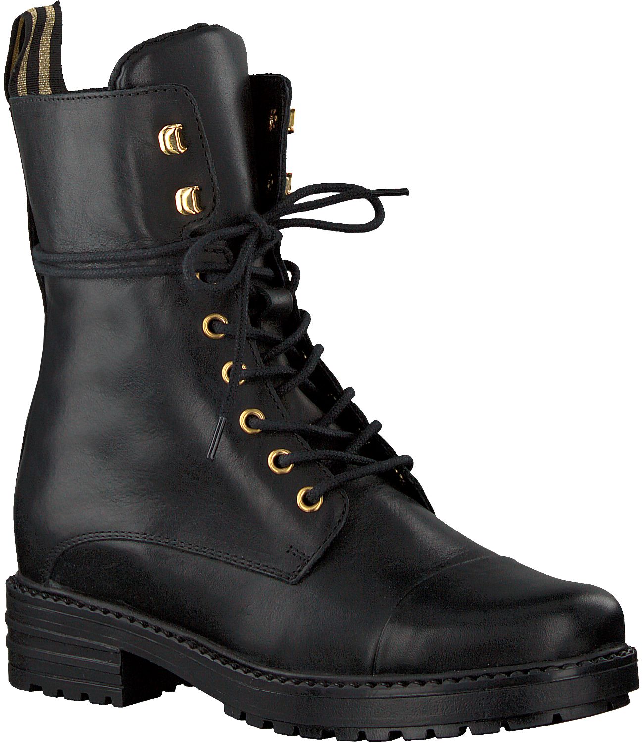 Zwarte PS POELMAN Veterboots 15472 | Omoda