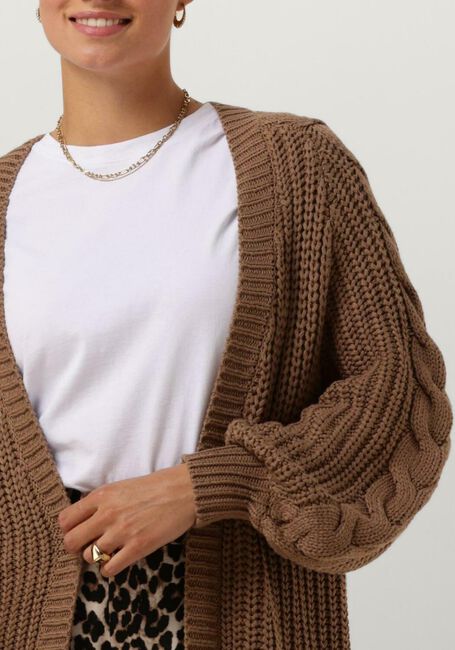 Y.A.S. Gilet YASSANNE LS KNIT CARDIGAN en marron - large