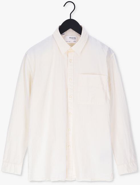 Witte SELECTED HOMME Casual overhemd SLHREGAXEL SHIRT LS SEERSUCKER - large